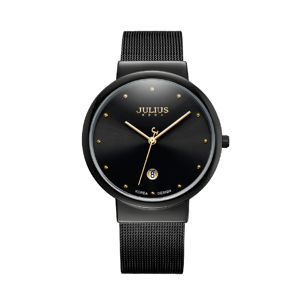 นาฬิกา Julius JA-426 ME สายสแตนเลสถัก สีดำ